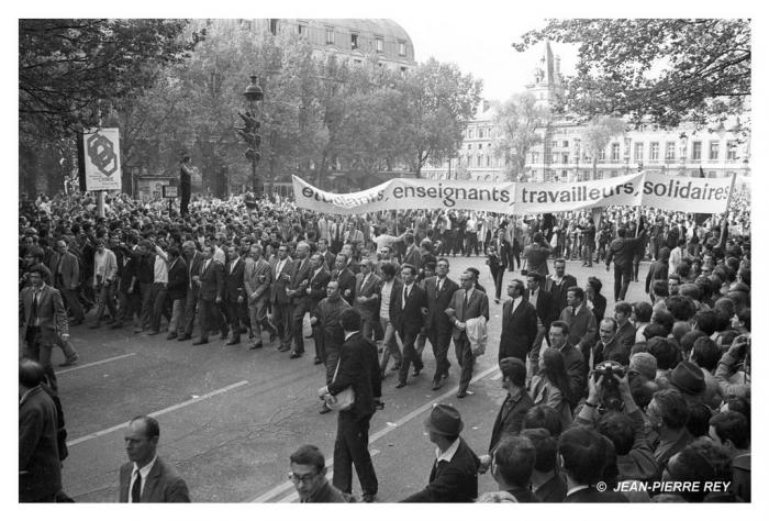 13 mai 1968 - Etudiants, enseignants, travailleurs, solidaires - 40.13-mai-1968-manifestation-unitaire.J-P.-Rey.jpg